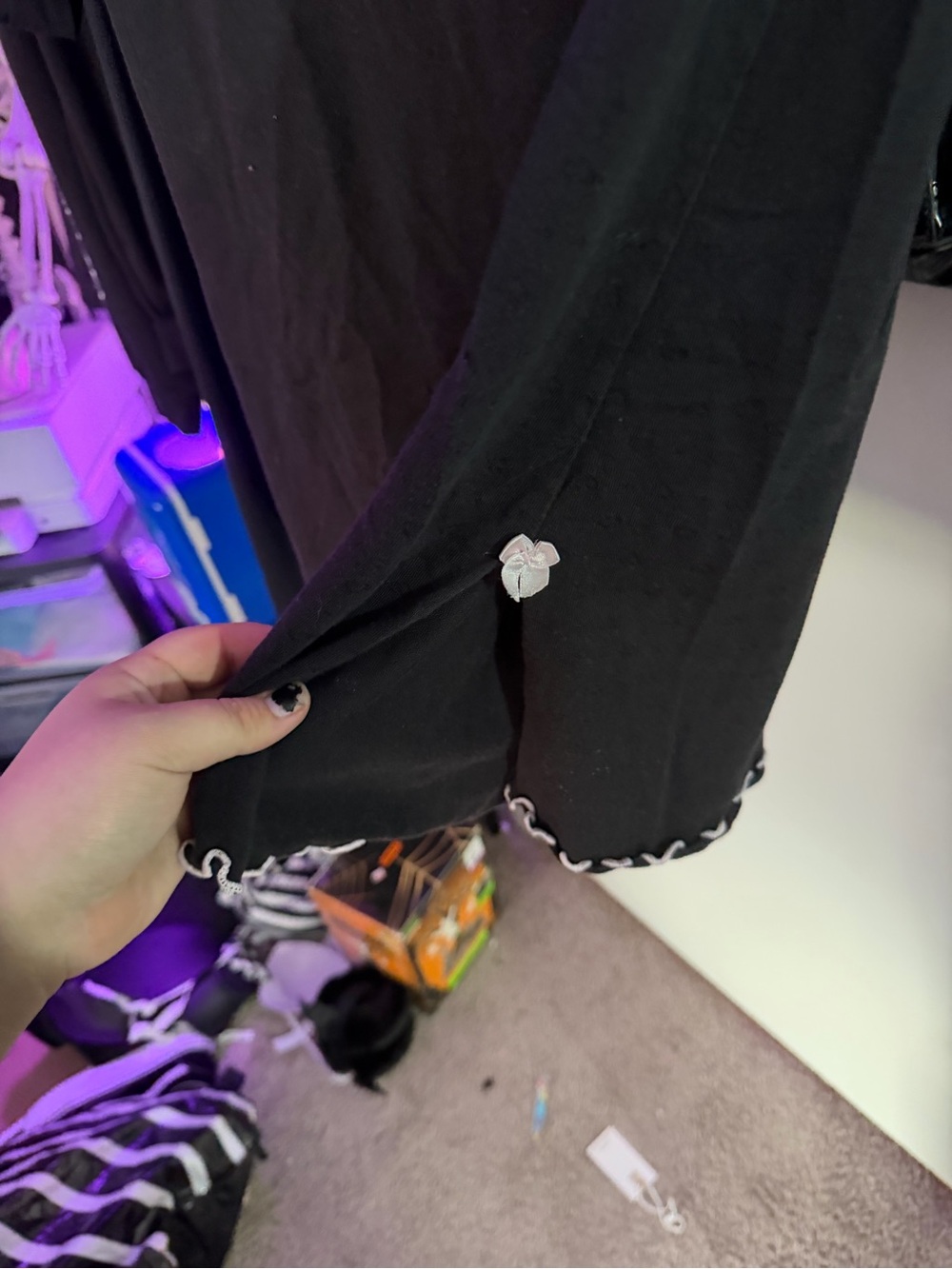 Hello Kitty Black Mini Dress with White Trim - Picture 3 of 7